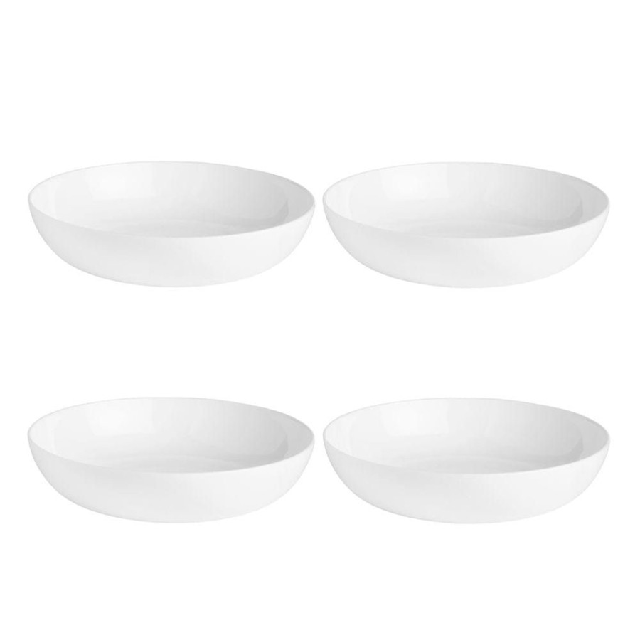 Dining Fitz and Floyd Individual Bowls | Nevaeh White Set Of 4 Pasta Dinner Bowls