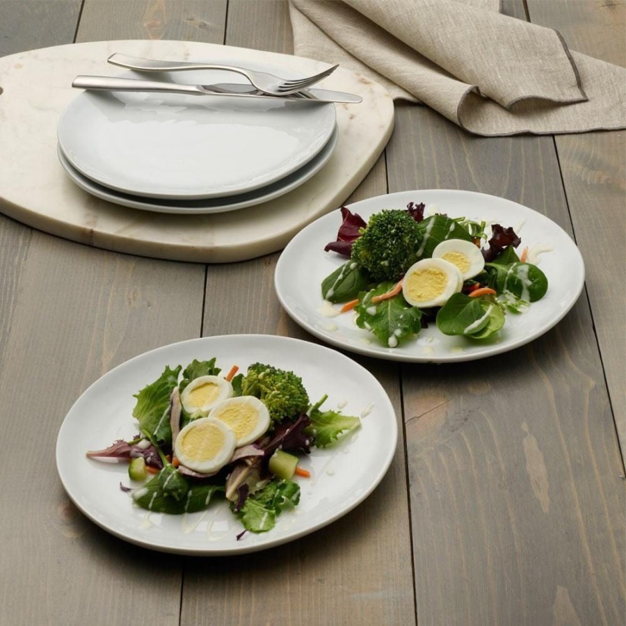 Dining Fitz and Floyd Salad Plates | Everyday White® Organic Set Of 4 Salad Plates