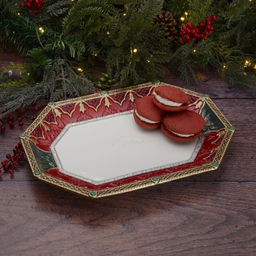 Serveware Fitz and Floyd Platters | Noel Holiday Platter, 16 In