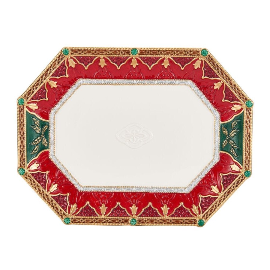 Serveware Fitz and Floyd Platters | Noel Holiday Platter, 16 In