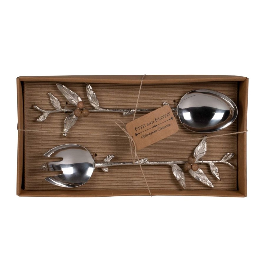 Serveware Fitz and Floyd Specialty | Woodgrove Salad Serving Set Of 2