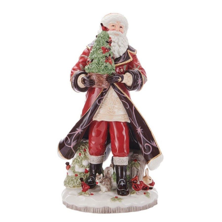 Figurines Fitz and Floyd Santa | Chalet Santa Figurine, 19.5 In