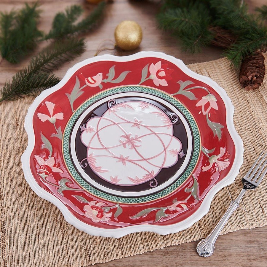 Serveware Fitz and Floyd Platters | Chalet Round Platter, 15 In