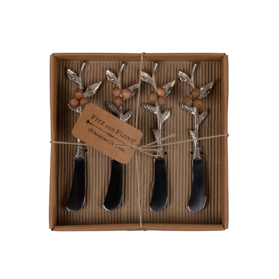 Serveware Fitz and Floyd Appetizer And Snack Serveware | Woodgrove Canape Knife Set Of 4