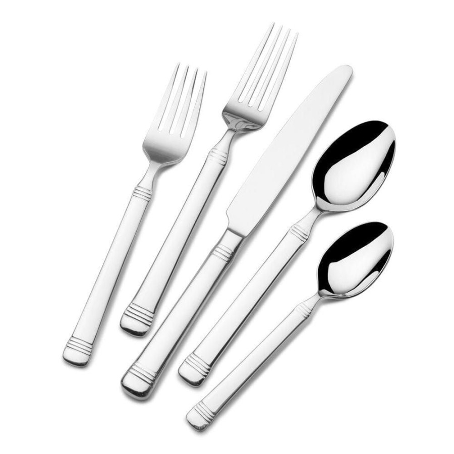 Dining Fitz and Floyd View All | Everyday Bistro Band 20 Piece Flatware Set, Service For 4