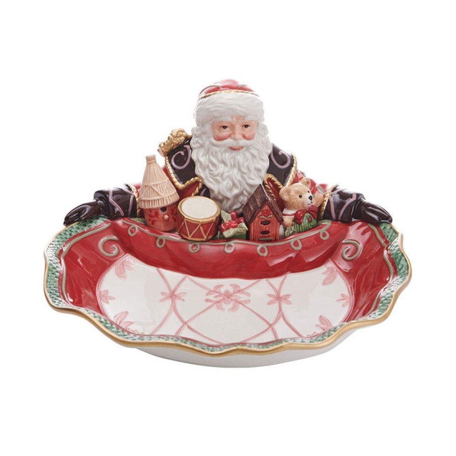 Serveware Fitz and Floyd Serving Bowls | Chalet Santa Serving Bowl, 1 Qt