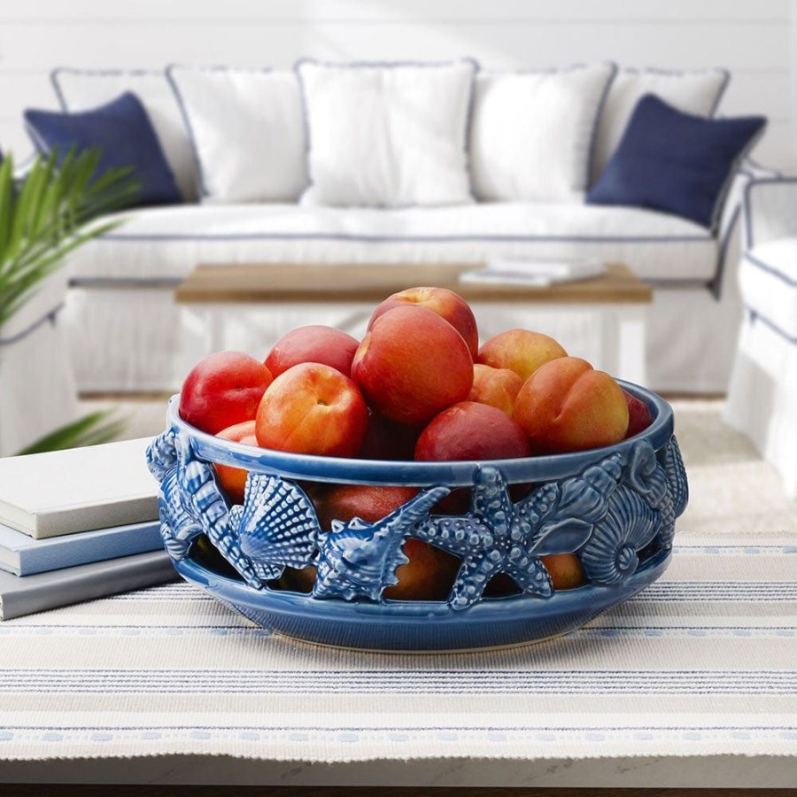 Serveware Fitz and Floyd Specialty | Coastal Home Blue Centerpiece Bowl