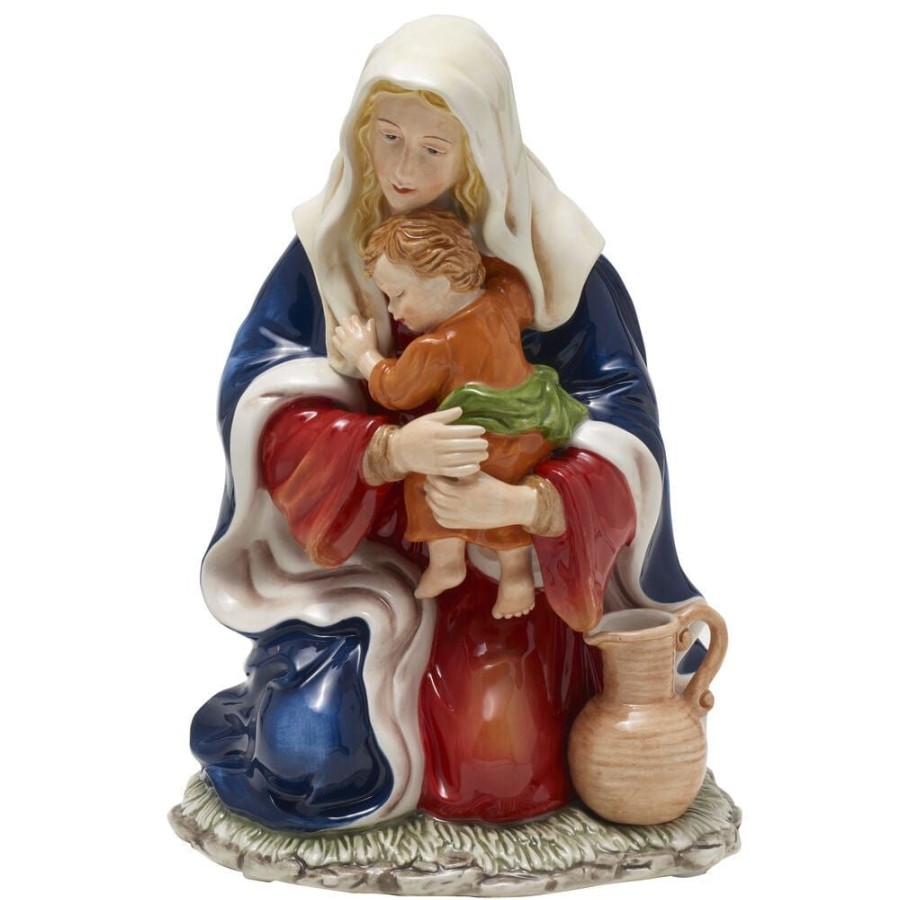 Figurines Fitz and Floyd Nativity | Holiday Musical Madonna And Child, O Holy Night, 9.25 In