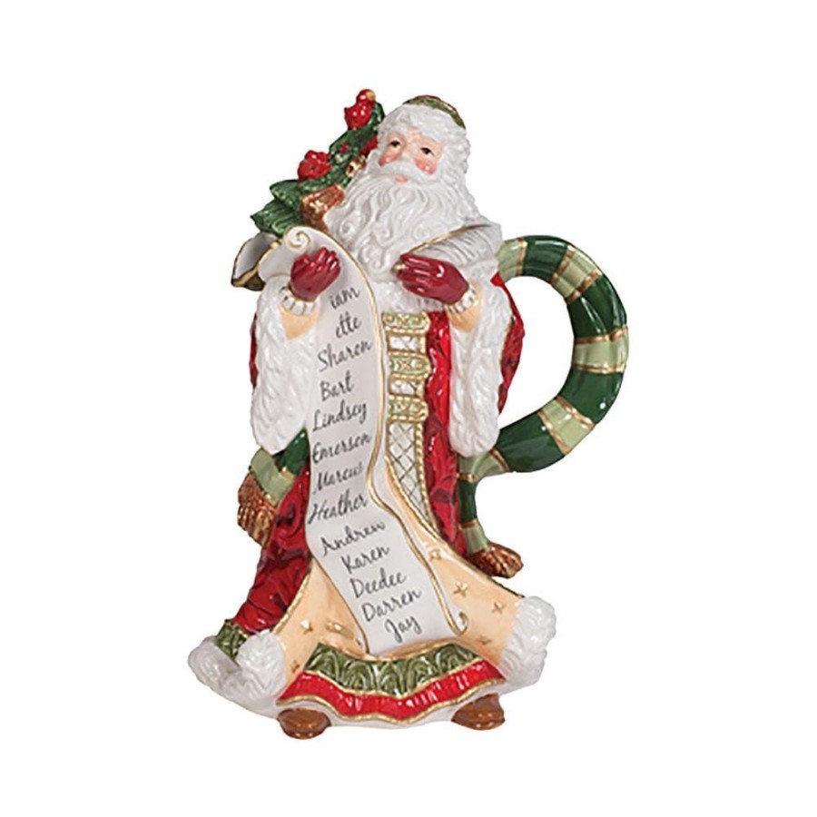 Serveware Fitz and Floyd Pitchers | Holiday Home Santa Pitcher