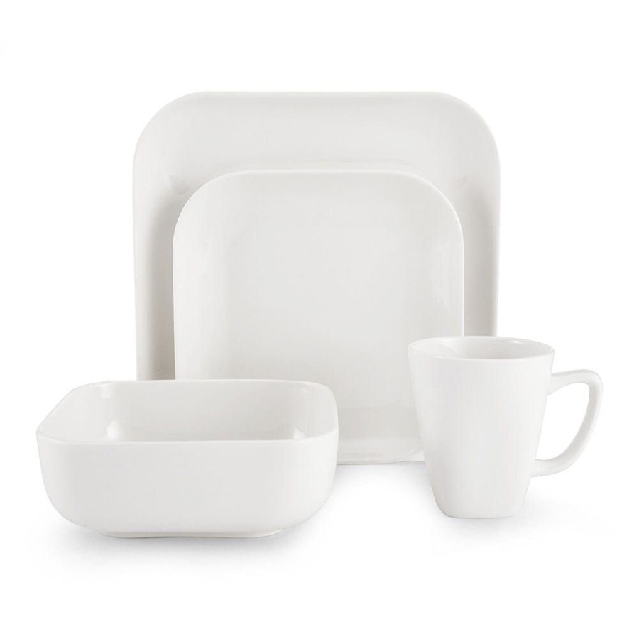 Dining Fitz and Floyd Dinnerware Sets | Sawyer Soft Square 4 Piece Place Setting