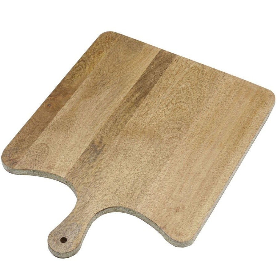 Serveware Fitz and Floyd Appetizer And Snack Serveware | Austin Craft Maryn Mango Wood Paddle Cheese Charcuterie Serving Board, White