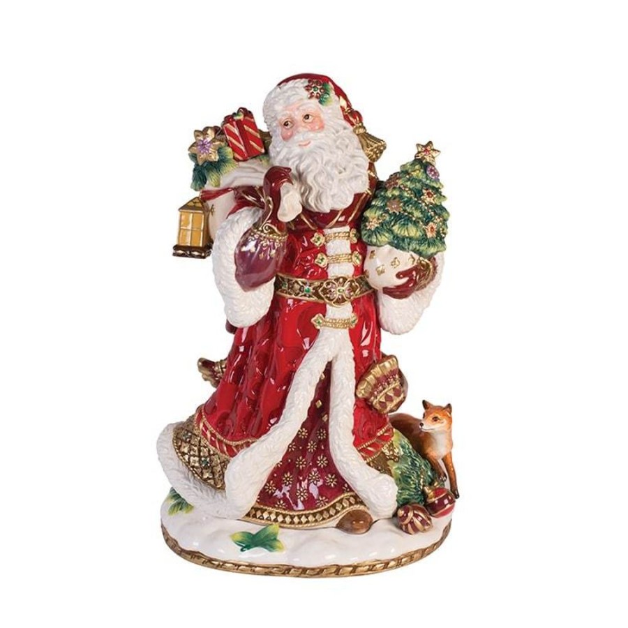 Figurines Fitz and Floyd Santa | Renaissance Holiday Santa Figurine