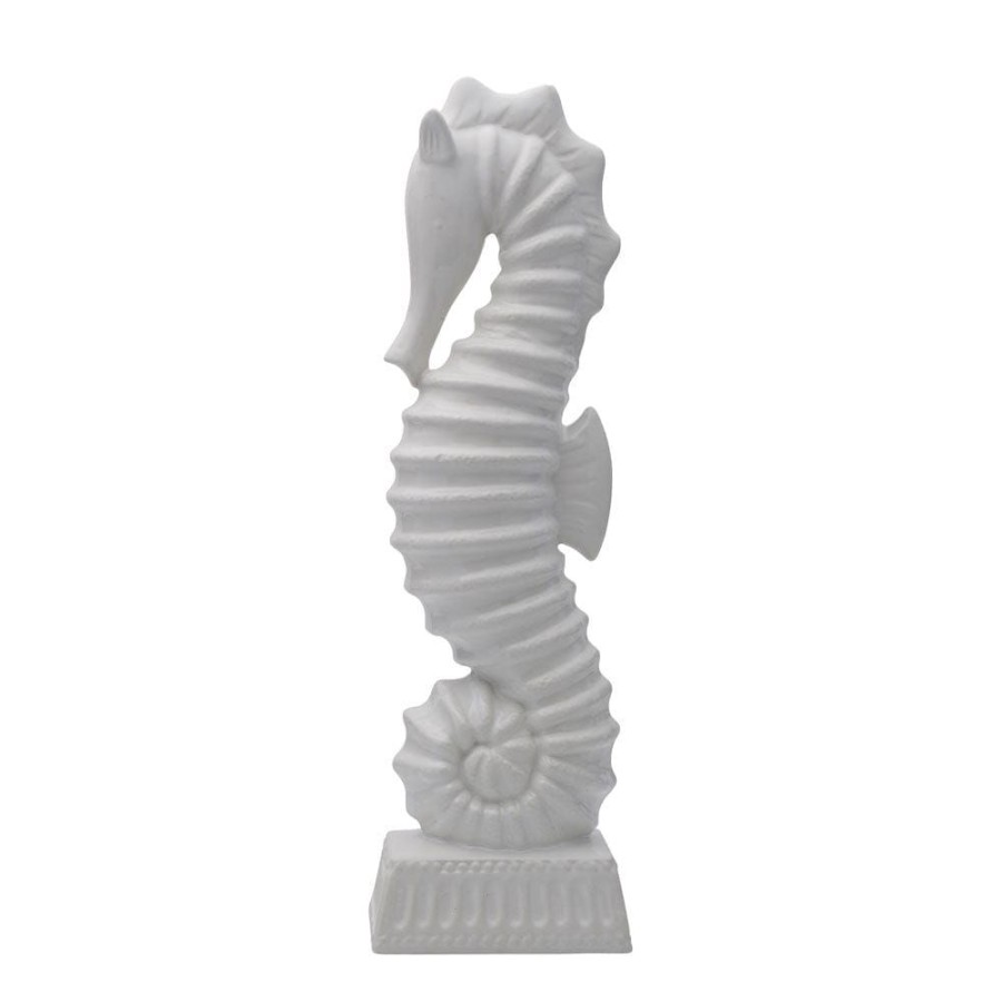 Figurines Fitz and Floyd Coastal | Coastal Home White Seahorse Figurine 16.75 In