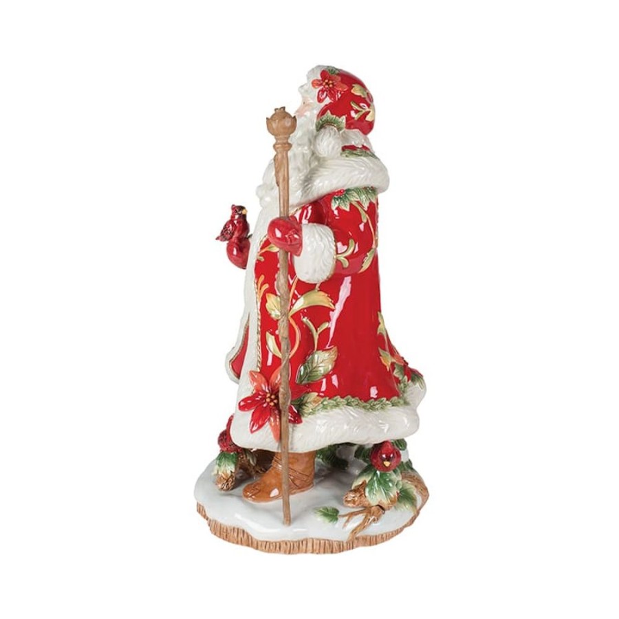 Figurines Fitz and Floyd Santa | Cardinal Christmas Santa Figurine, 18 In