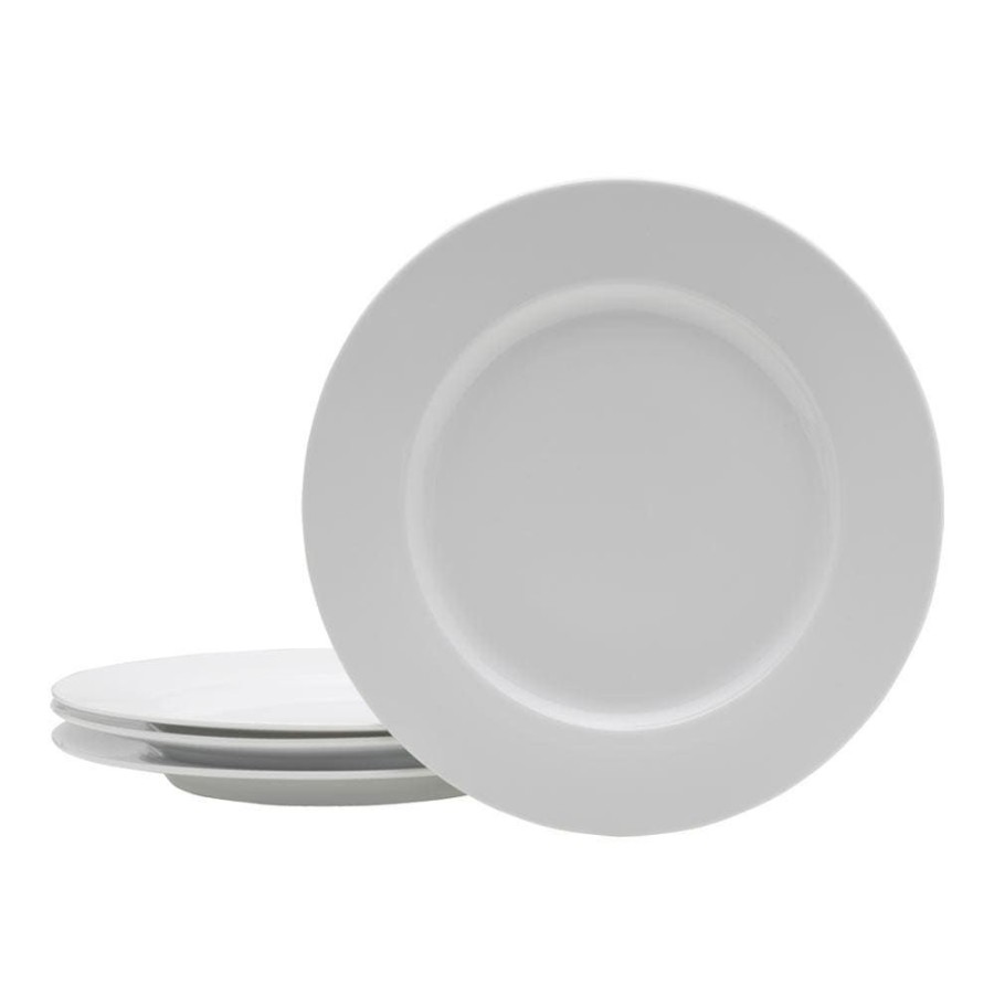 Dining Fitz and Floyd Dinner Plates | Everyday White® Classic Rim Set Of 4 Dinner Plates