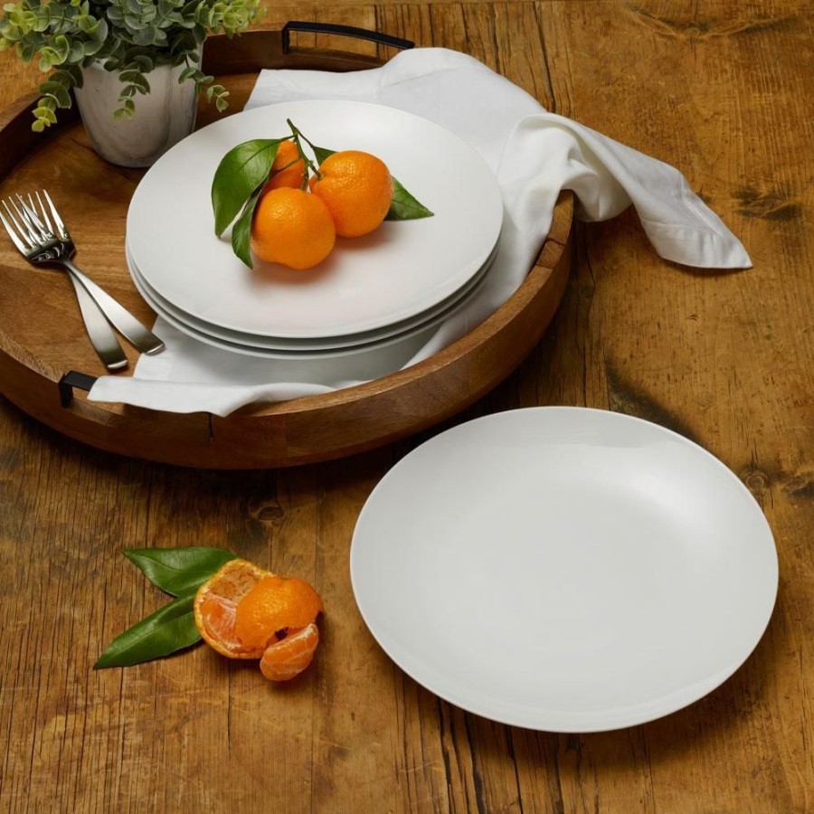 Dining Fitz and Floyd Dinner Plates | Everyday White® Coupe Set Of 4 Dinner Plates