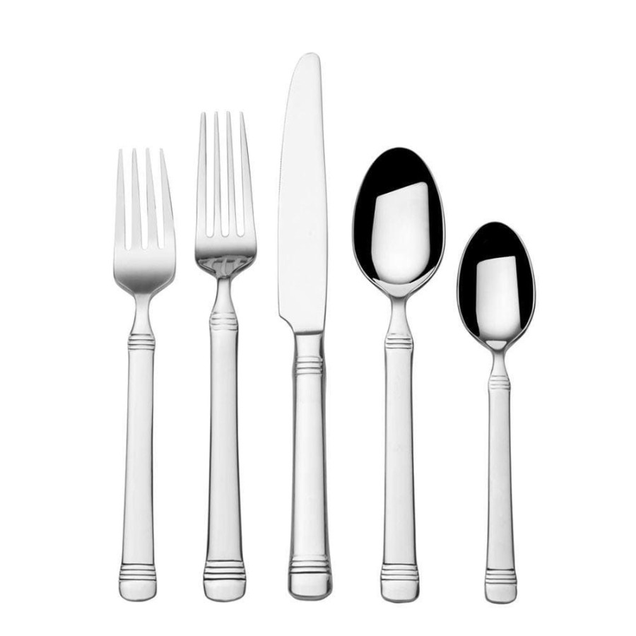 Dining Fitz and Floyd View All | Everyday Bistro Band 45 Piece Flatware Set, Service For 8