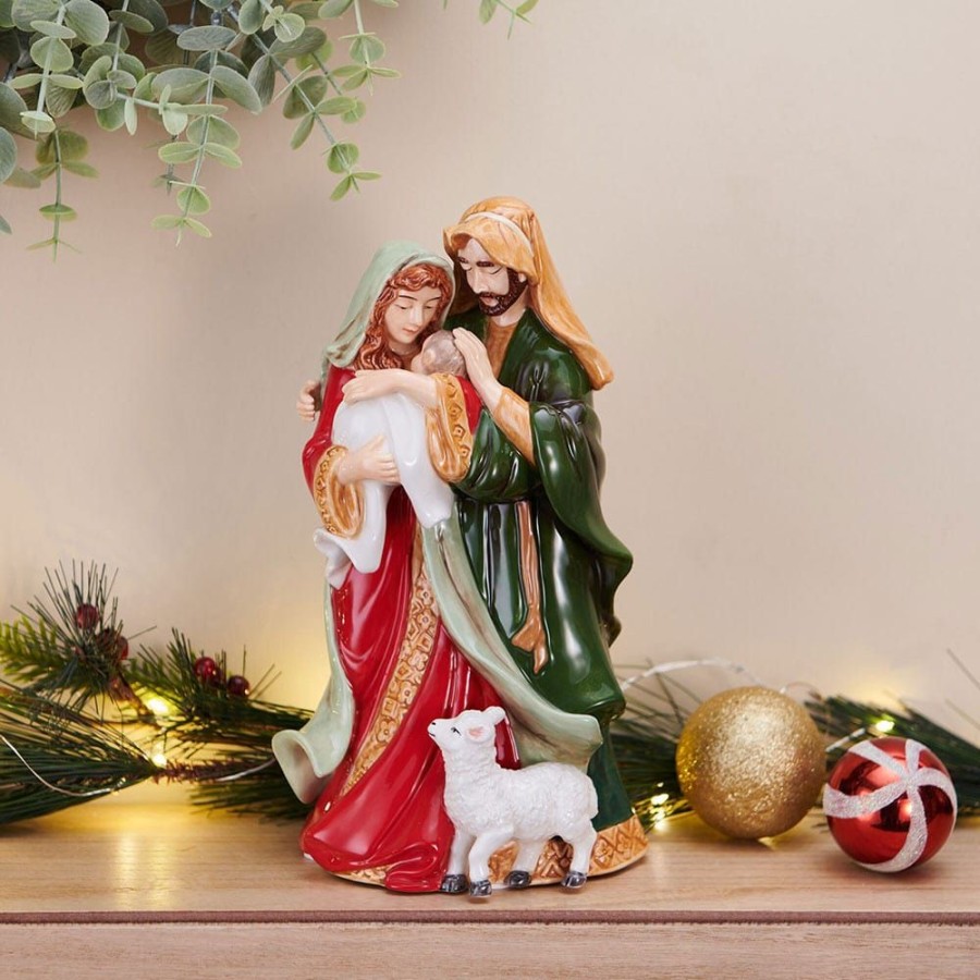 Figurines Fitz and Floyd Nativity | Holiday Musical Nativity Holy Family Figurine, O Holy Night