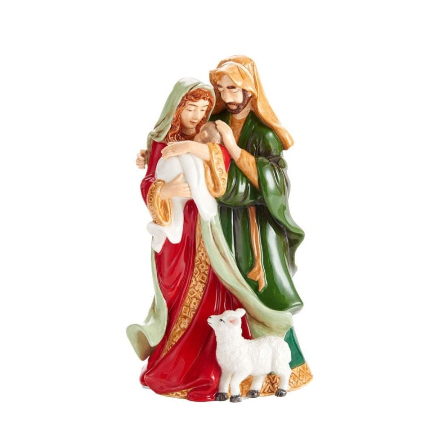 Figurines Fitz and Floyd Nativity | Holiday Musical Nativity Holy Family Figurine, O Holy Night