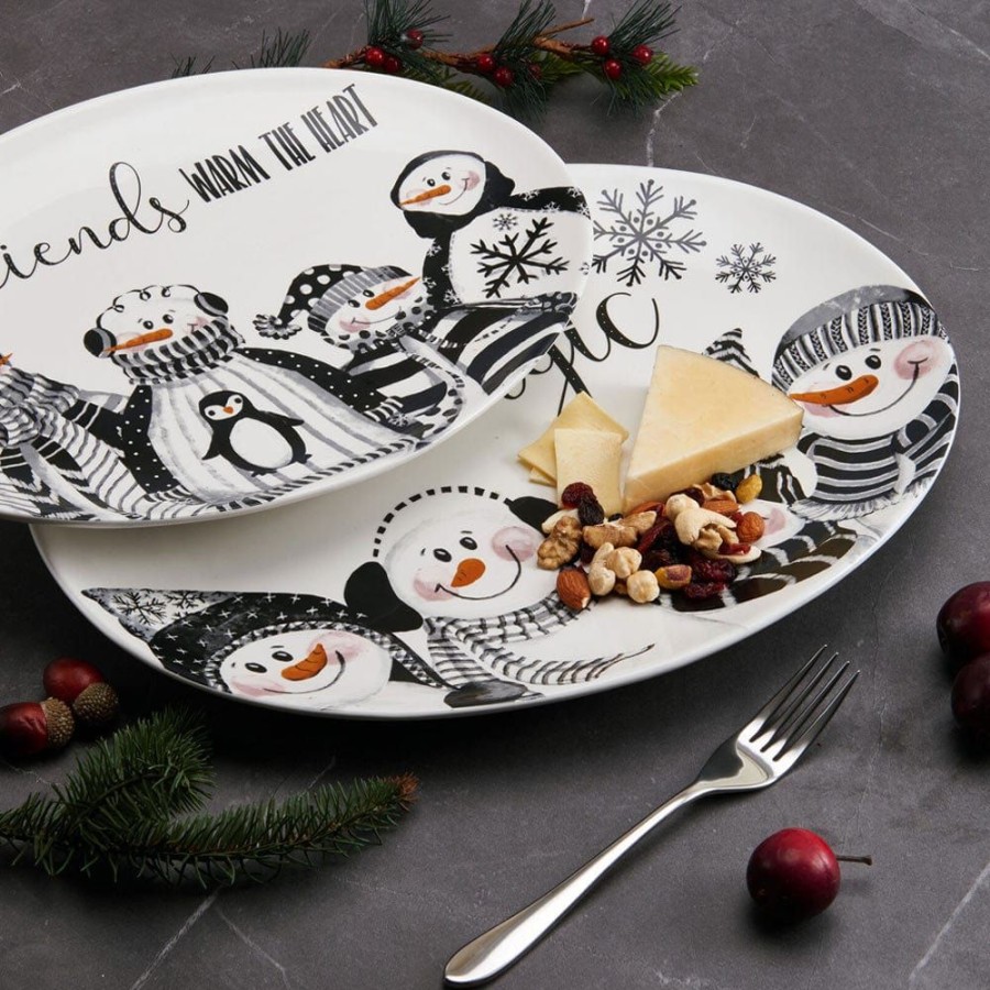 Serveware Fitz and Floyd Platters | Snow Days Large Platter, Believe In Magic