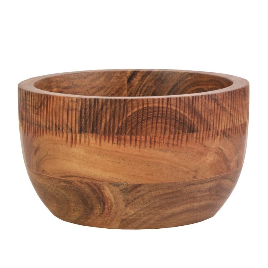 Serveware Fitz and Floyd Serving Bowls | Caleb Acacia Wood Serve Bowl, 7 In