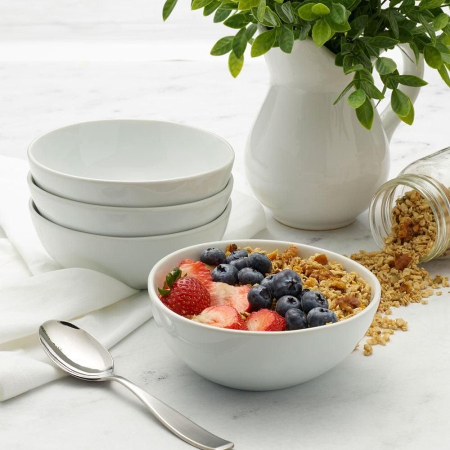 Dining Fitz and Floyd Individual Bowls | Everyday White® Organic Set Of 4 Soup Cereal Bowls