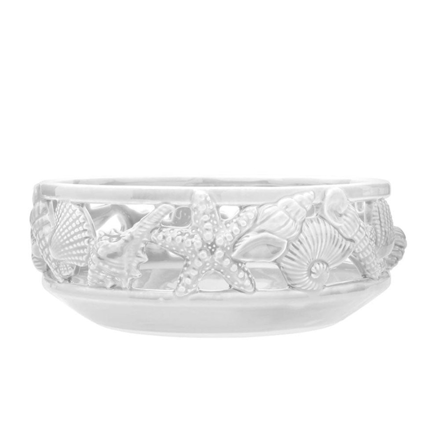 Serveware Fitz and Floyd Specialty | Coastal Home White Centerpiece Bowl