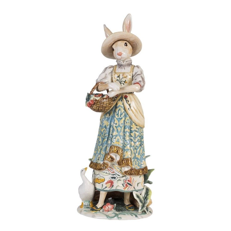 Figurines Fitz and Floyd Rabbits | Dapper Rabbits Female Figurine, 20 In