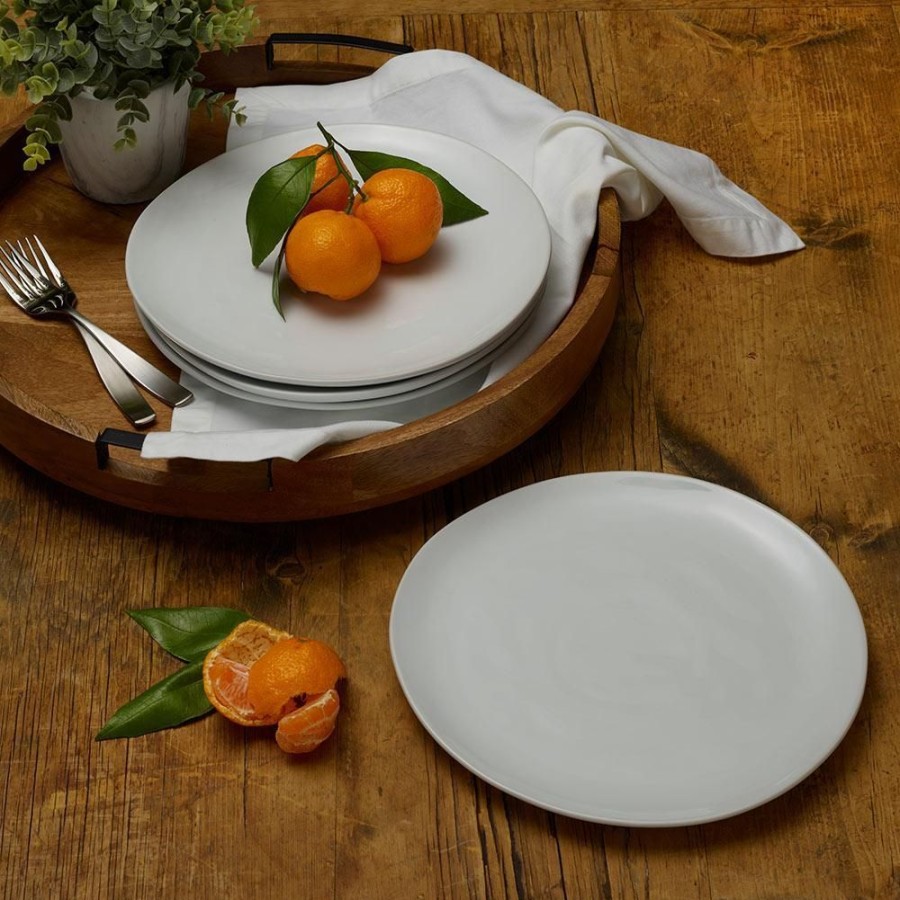 Dining Fitz and Floyd Dinner Plates | Everyday White® Organic Set Of 4 Dinner Plates