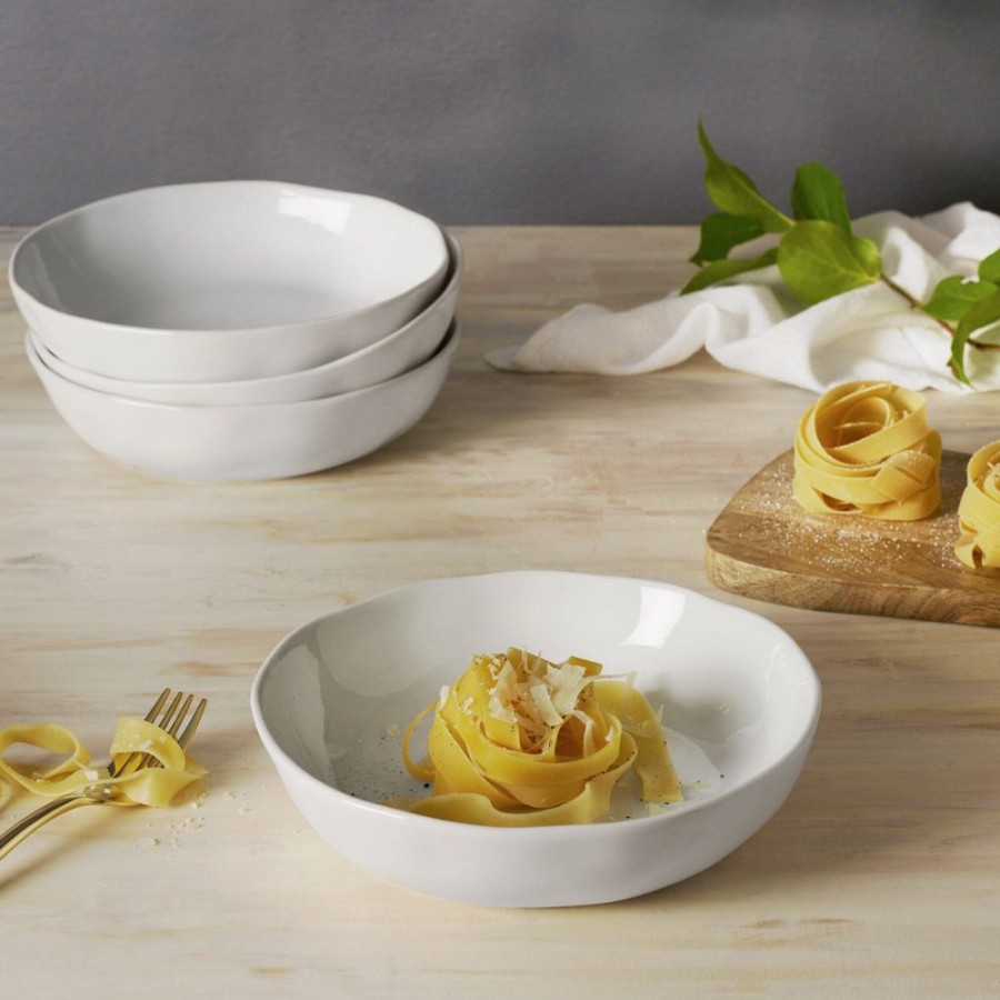 Dining Fitz and Floyd Individual Bowls | Everyday White® Organic Set Of 4 Dinner Bowls