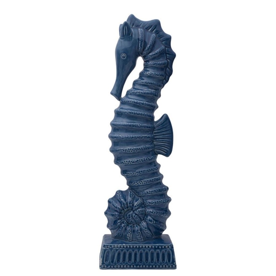 Figurines Fitz and Floyd Coastal | Coastal Home Blue Seahorse Figurine 21 In