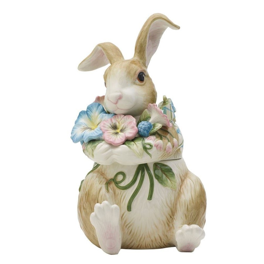 Figurines Fitz and Floyd Rabbits | Toulouse Rabbit Cookie Jar Figurine