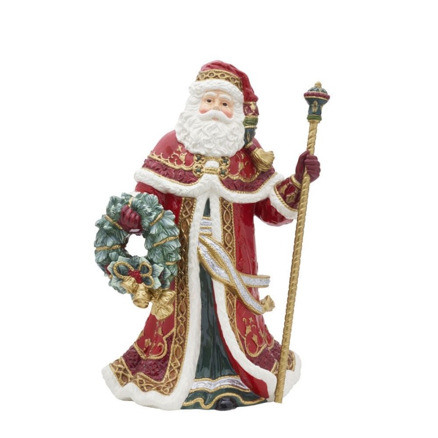 Figurines Fitz and Floyd Santa | Noel Holiday Grand Santa Figurine, 19.25 In