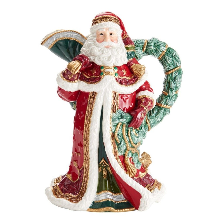 Serveware Fitz and Floyd Pitchers | Noel Holiday Santa Pitcher