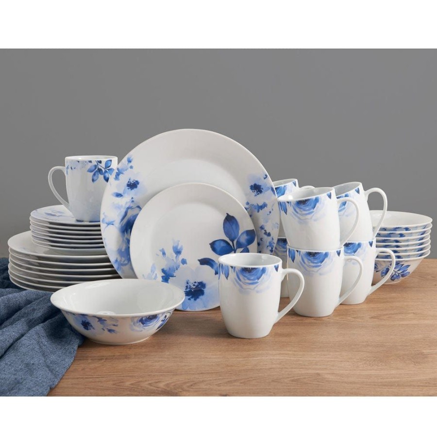 Dining Fitz and Floyd Dinnerware Sets | Bloom 32 Piece Dinnerware Set, Service For 8