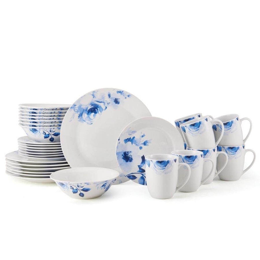 Dining Fitz and Floyd Dinnerware Sets | Bloom 32 Piece Dinnerware Set, Service For 8