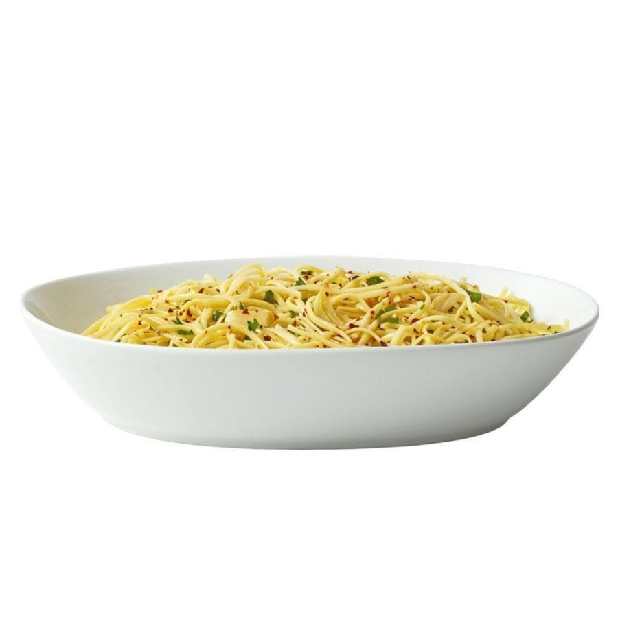 Serveware Fitz and Floyd Serving Bowls | Everyday White® Oval Serve Bowl, 14.25 In