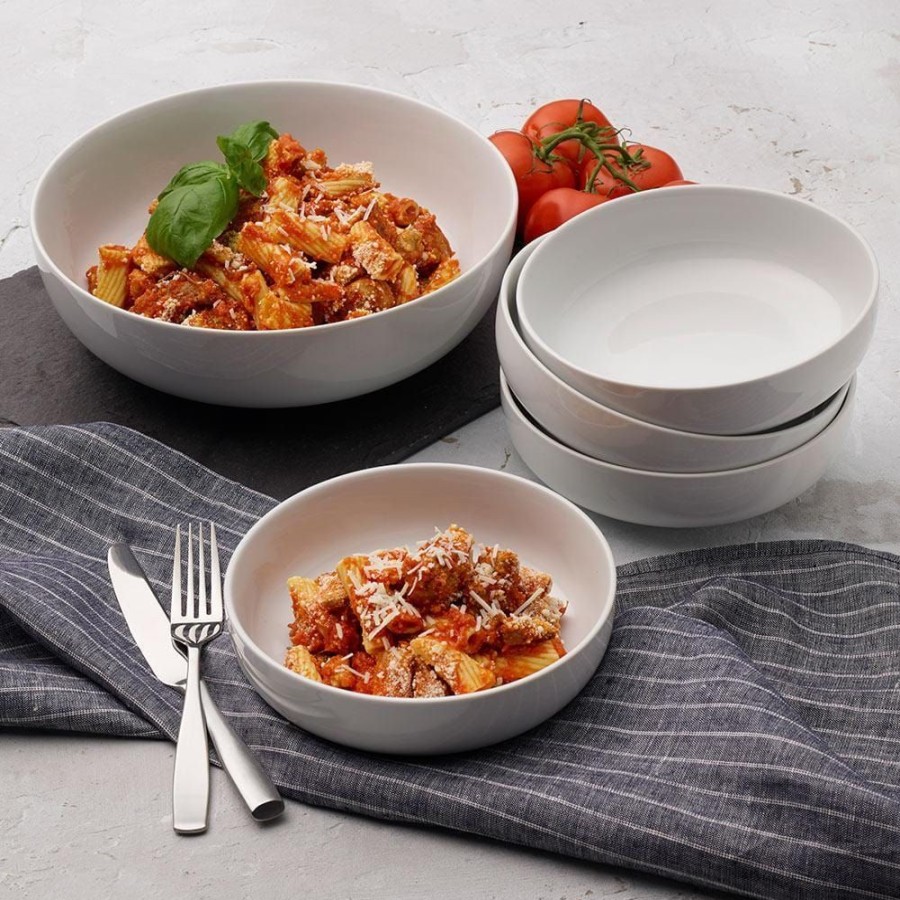 Serveware Fitz and Floyd Serving Bowls | Everyday White® 5 Piece Pasta Bowl Set