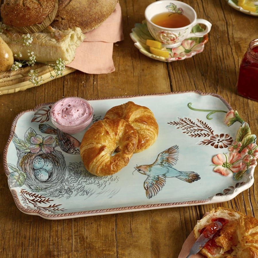 Serveware Fitz and Floyd Platters | English Garden Serving Platter