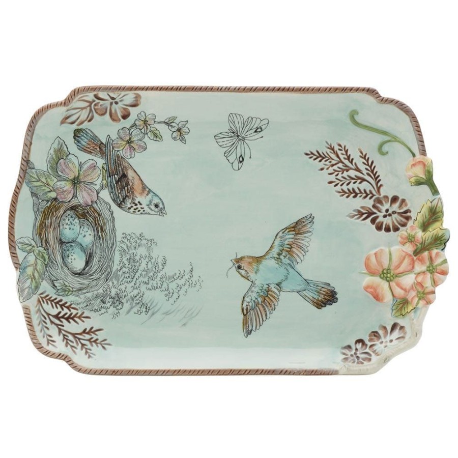 Serveware Fitz and Floyd Platters | English Garden Serving Platter