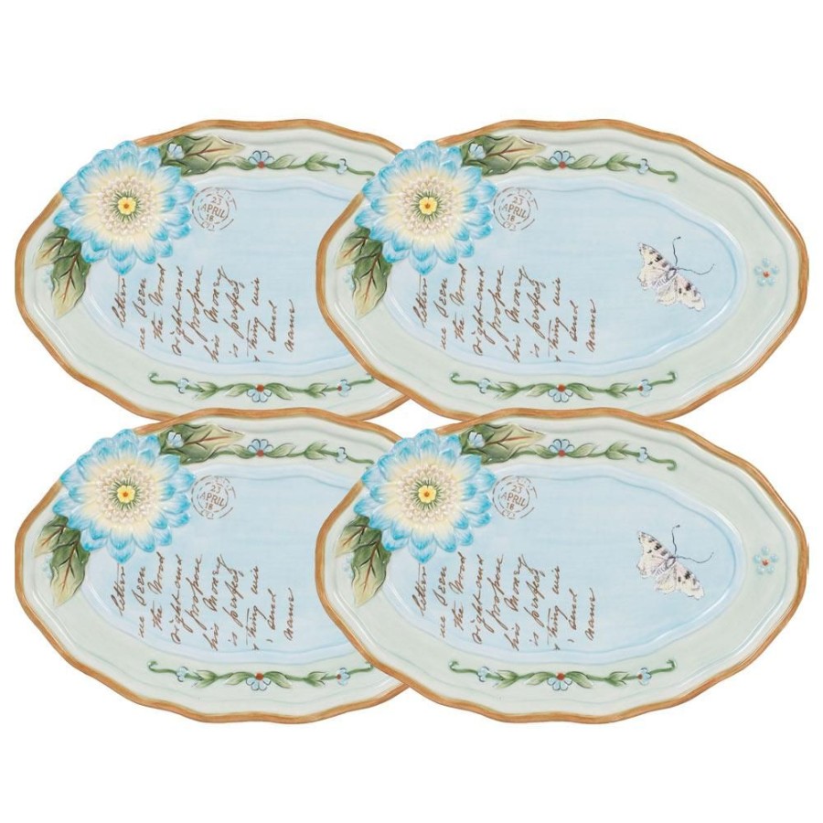 Serveware Fitz and Floyd Platters | Toulouse Set Of 4 Appetizer Platters