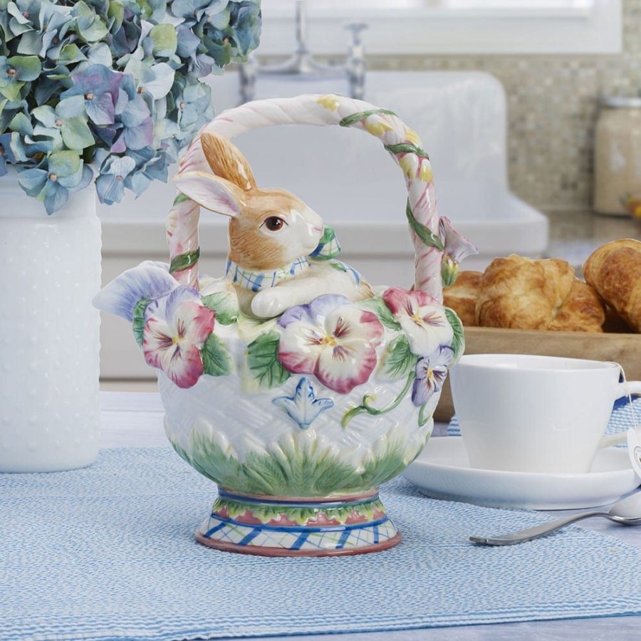 Serveware Fitz and Floyd Pitchers | Halcyon Rabbit Teapot