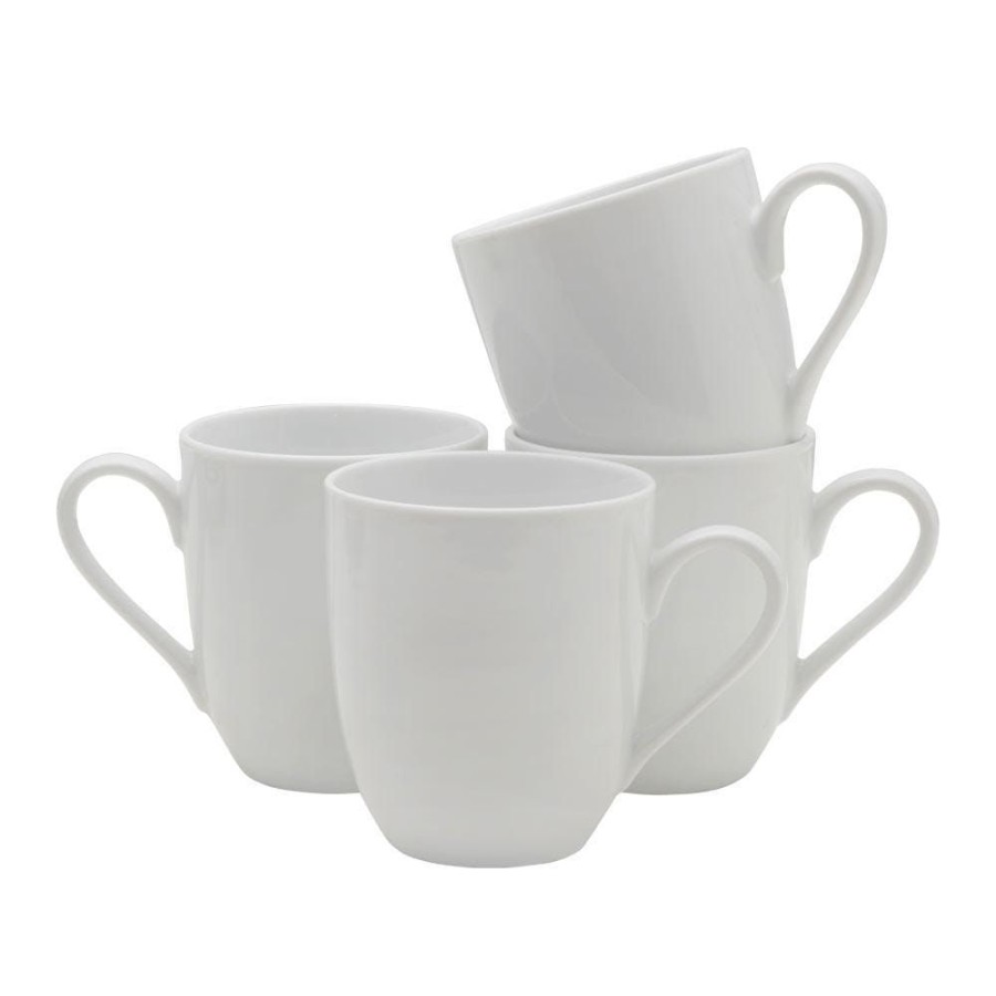 Dining Fitz and Floyd Mugs | Everyday White® Set Of 4 Mugs